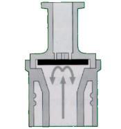 Valve anti-reflux fermée