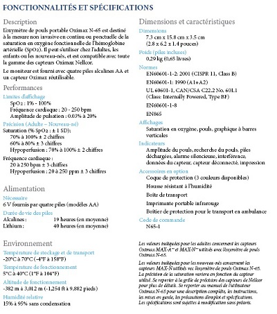 Fonctionnalité et spécifications Fonctionnalité et spécifications