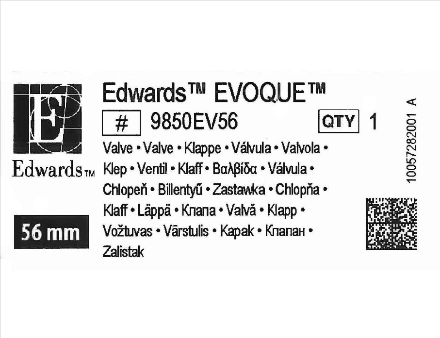 Etiquettage valve EVOQUE taille 56