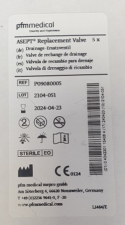 Etiquette Valve ASEPT
